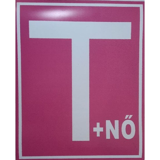 Mágneses T betű rózsaszín + nő