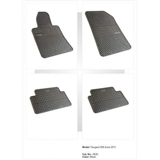 Peugeot 508 méretpontos gumiszőnyeg garnitúra