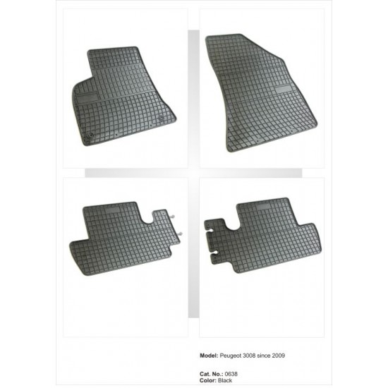 Peugeot 3008 méretpontos gumiszőnyeg garnitúra