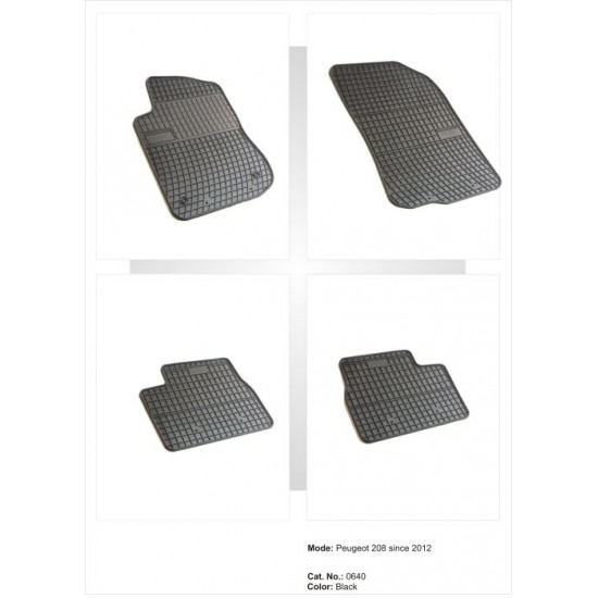 Peugeot 208 méretpontos gumiszőnyeg garnitúra