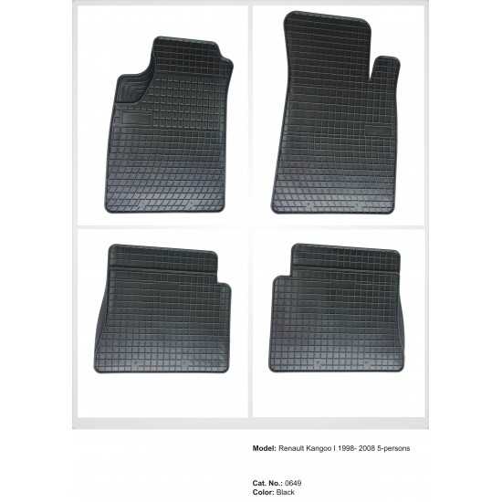 Renault Kangoo I méretpontos gumiszőnyeg garnitúra
