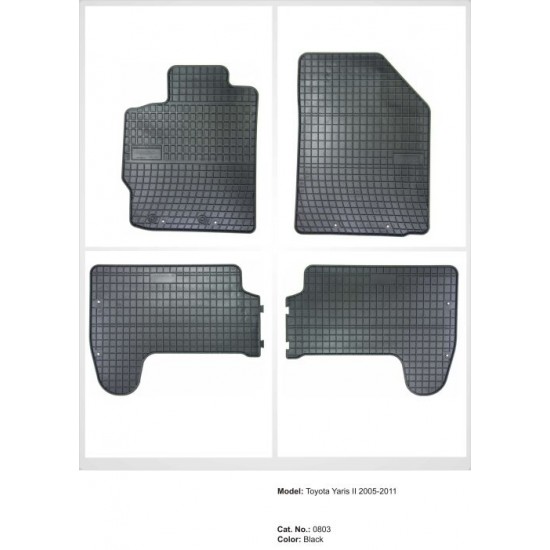 Toyota Yaris II méretpontos gumiszőnyeg garnitúra