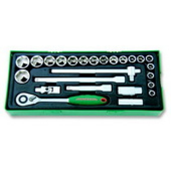 Tálcás crovakészlet  25 darabos készlet 1/2"