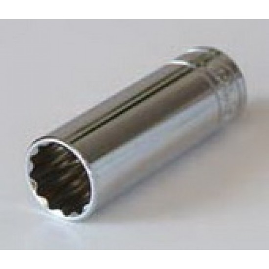 Kézi dugókulcsfej 1/2" 12lap hosszított 23mm