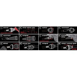 Féltengely gumiharang felszerelő kúp Féltengely gumiharang felszerelő kúp