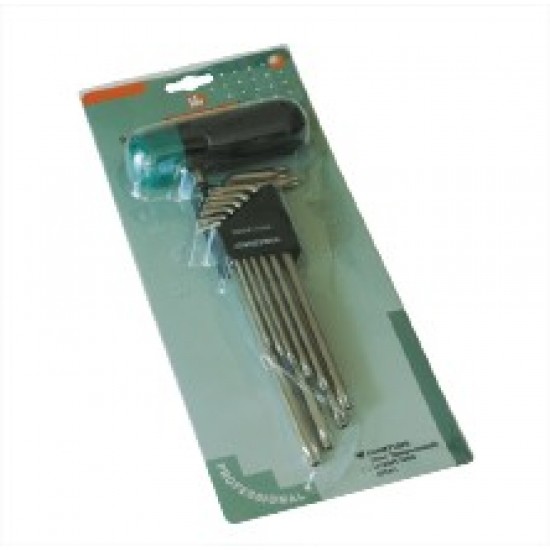 Torx lyukas 9 db klt. extra hosszú nyéllel