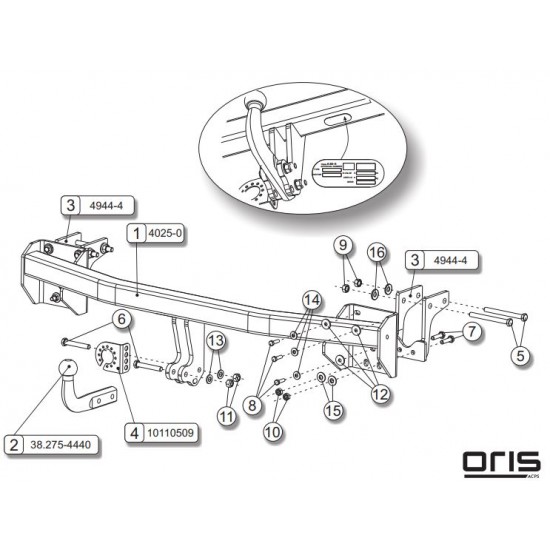 Mitsubishi Outlander vonóhorog